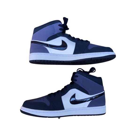 Deadstock Nike Air Jordan 1 Mid Obsidian Sanded Purple Size 12 - Picture 4 of 12